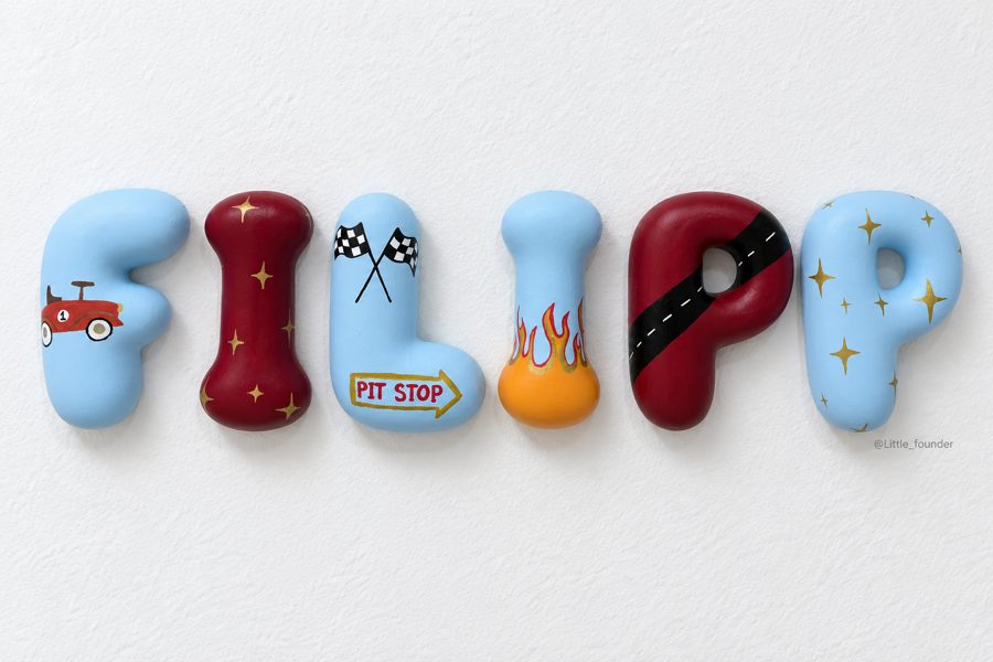 FILIPP racing-car letters